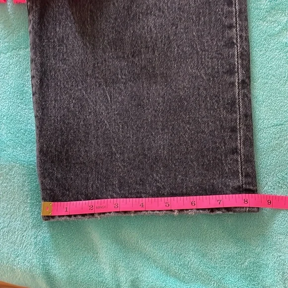 Levi’s Ribcage Straight Ankle buttonfly black denim jeans waist 30 - Picture 12 of 16